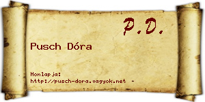 Pusch Dóra névjegykártya
